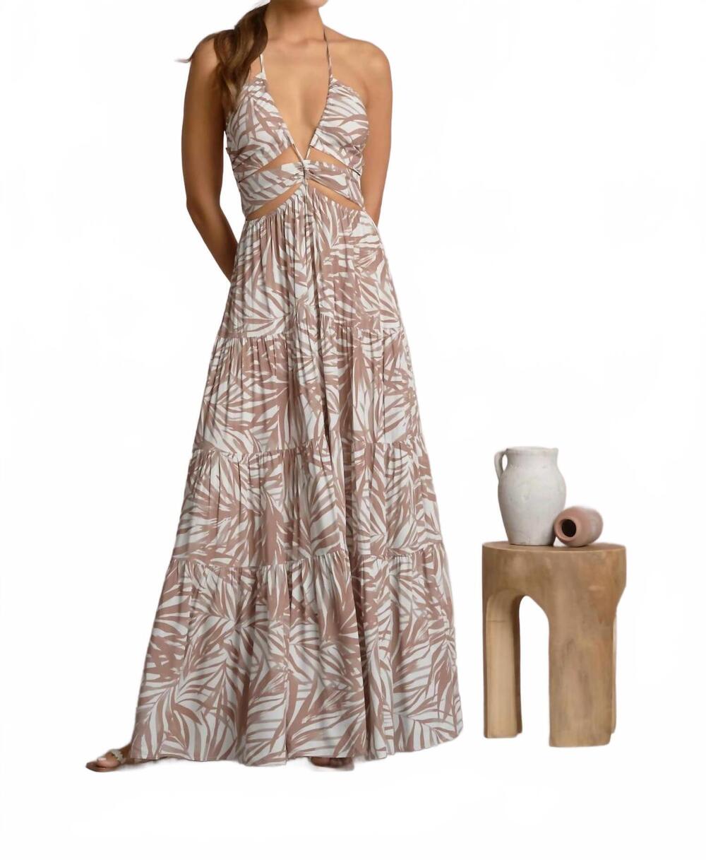 NEW ELAN bali cut-out maxi dress in natural